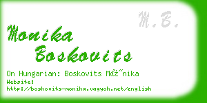 monika boskovits business card